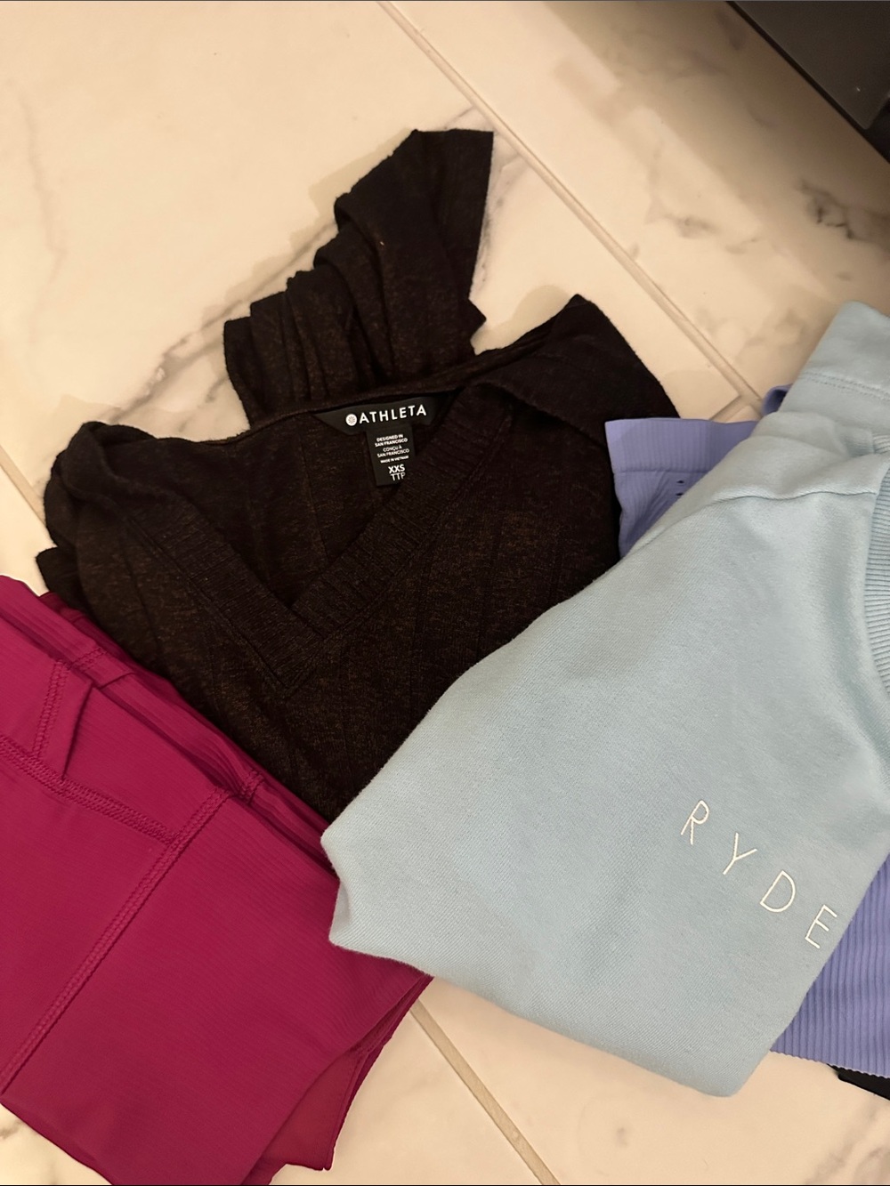 Athleta Black V-Neck Sweater Top/ hoodie plus +++ 7 piece bundle $30 firm